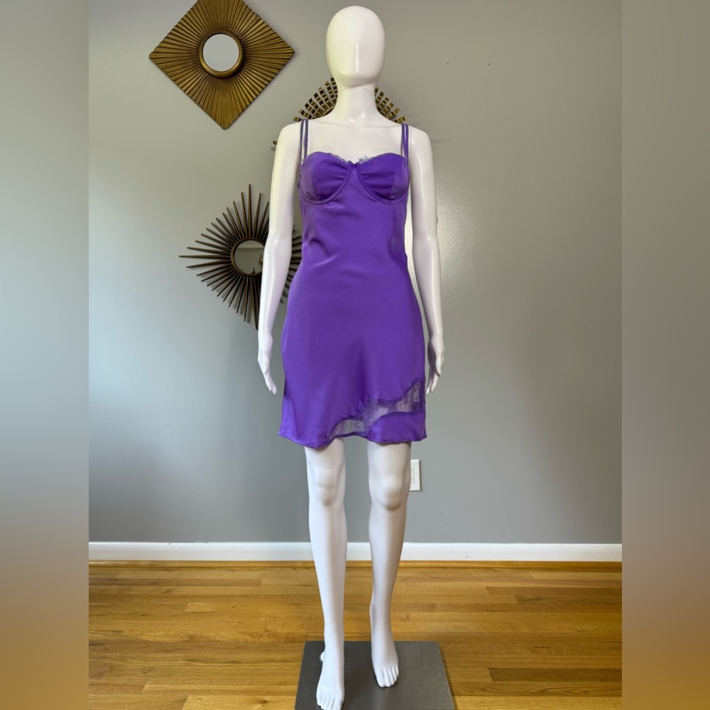 Meshki - Purple Joslyn Satin Mini Dress